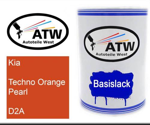 Kia, Techno Orange Pearl, D2A: 500ml Lackdose, von ATW Autoteile West.